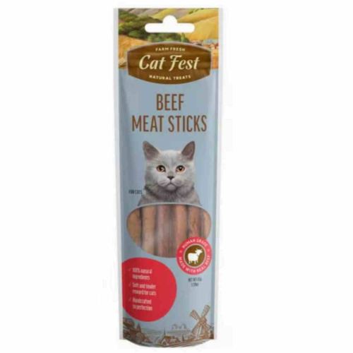 Cat Fest Beef Meat Sticks Treats For Cat 45G (UAE Delivery Only)