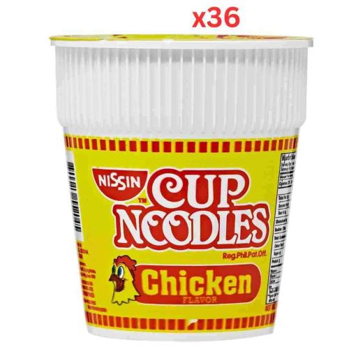 Nissin Cup Noodles Chicken - 60 Gm Pack Of 36 (UAE Delivery Only)