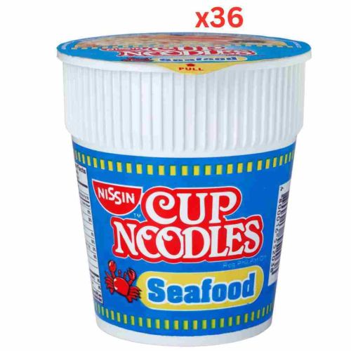 Nissin Cup Noodles Seafood - 60 Gm Pack Of 36 (UAE Delivery Only)