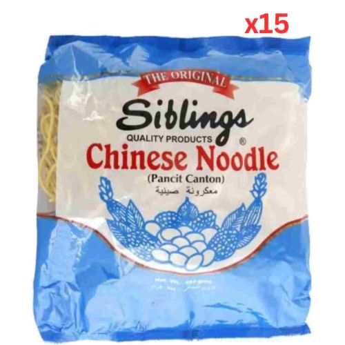 Siblings Chinese Noodles Pancit Canton, 454 Gm Pack Of 15 (UAE Delivery Only)
