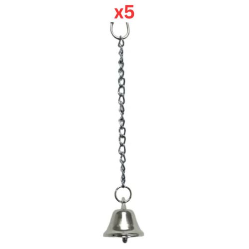 Pets Club Plain Bell For Birds H-25 Cm, W 3 Cm (Pack of 5)