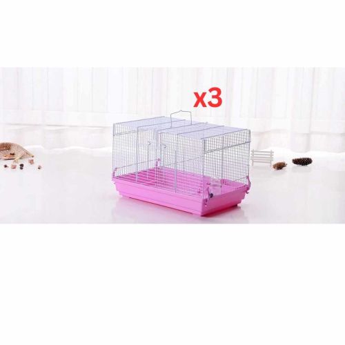 Pets Club Hamster Cage With Water Bottle & Food Feeder-47X30X30Cm (Pack of 3)