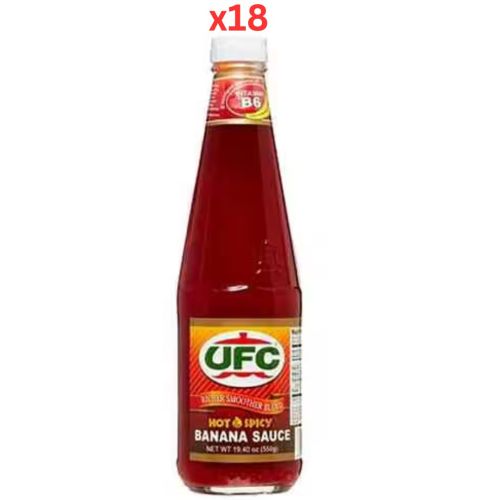 UFC Banana Sauce Hot & Spicy 550 gm (Pack of 18)