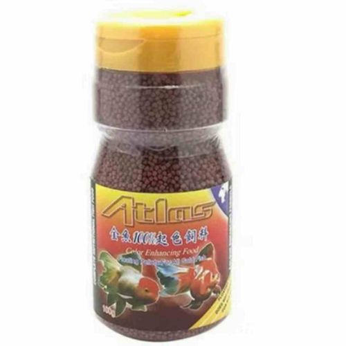 Atlas Colour Enhancing Pellet Fish Food Brown 100g (UAE Delivery Only)