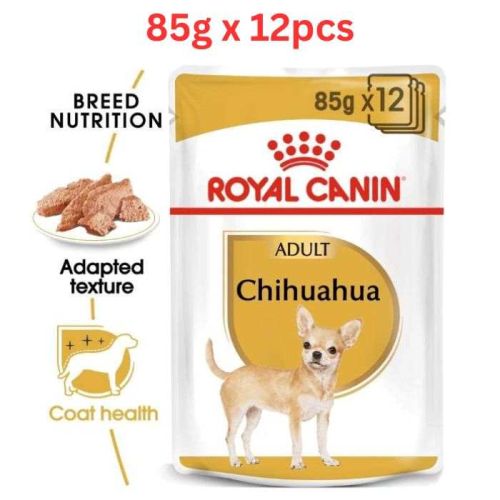 Royal Canin Breed Health Nutrition Chihuahua Adult Wet Food Pouches For Dog Food  85g x 12 pcs
