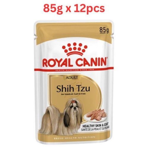 Royal Canin Breed Health Nutrition Shih Tzu Wet Dog Food Pouches 85g x 12 pcs