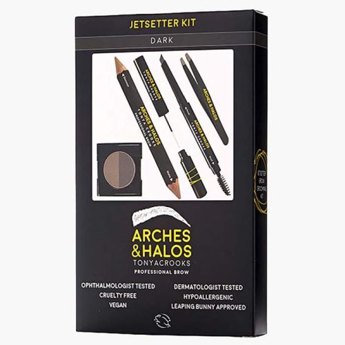 Arches And Halos Jetsetter Dark For Women Eyebrow Kit Set