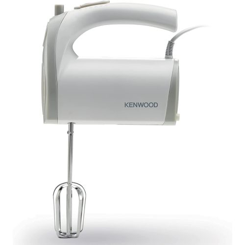 Kenwood Hand Mixer (Electric Whisk) 300W with 5 Speeds + Turbo Button, Twin Stainless Steel Kneader and Beater for Mixing, Whipping, Whisking, Kneading HMP20.000WH White
