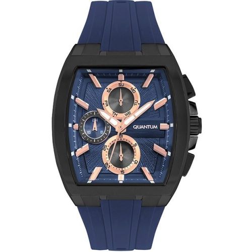 Quantum Men's Multi Function Dark Blue Dial Watch - HNG997.099