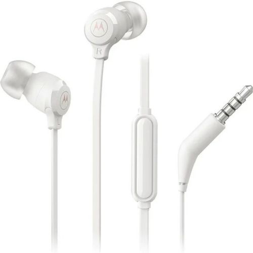 Motorola Earbuds 3-S Wired Earbuds with Microphone - Corded in-Ear Headphones- White 