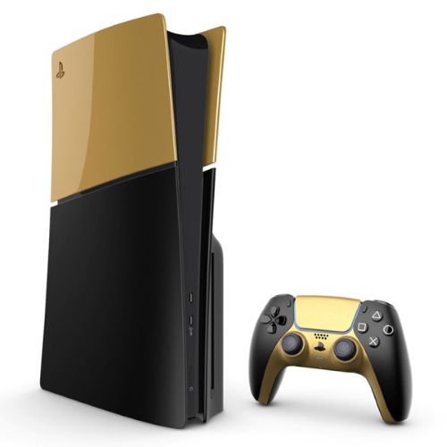 Customized Sony Ps5 Slim Disc Edition 1Tb Single Controller Golden Black New 2023 Model