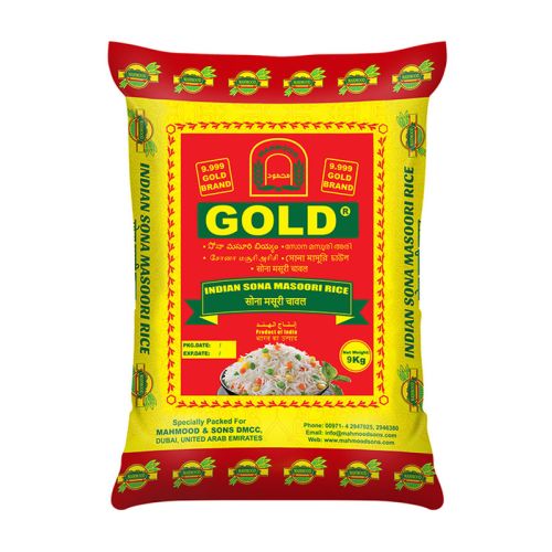 9.999 Gold Mahmood Indian Sona Masoori Rice -9kg (UAE Delivery Only)