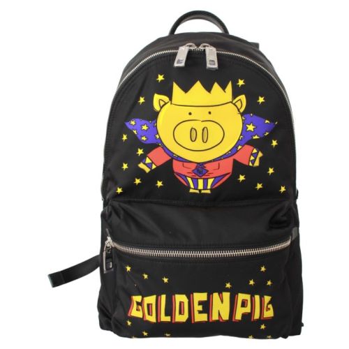 Dolce  Gabbana Golden Pig Motif Luxe Backpack (VAS9479)