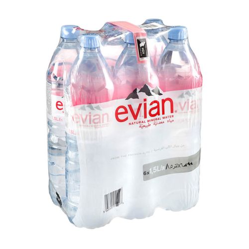 Evian Natural Mineral Water 1.5L X 6 (UAE Delivery Only)