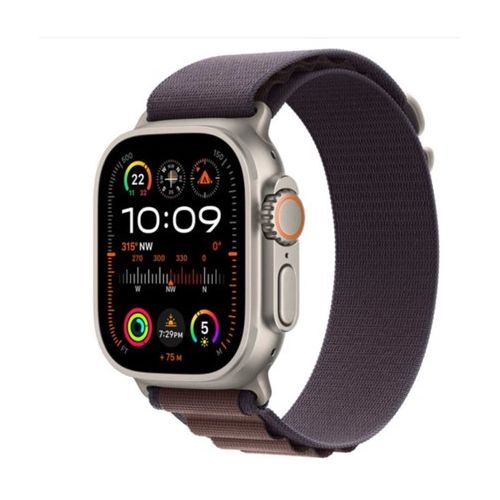 Apple Watch Ultra 2, 49mm, GPS + Cellular, Titanium Case with Indigo Alpine Loop, Medium