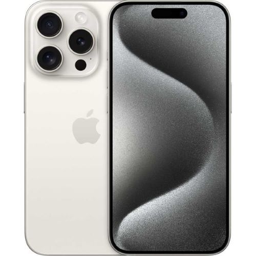 Apple iPhone 15 Pro (Physical Dual Sim - HK), 6.1 inch, 128GB, 8GB, White Titanium with FaceTime
