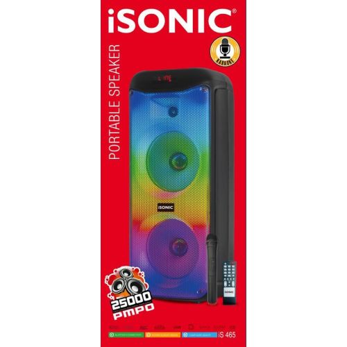 iSonic Rechargeable Trolly Dom Speaker-(Black)-(iS 465)