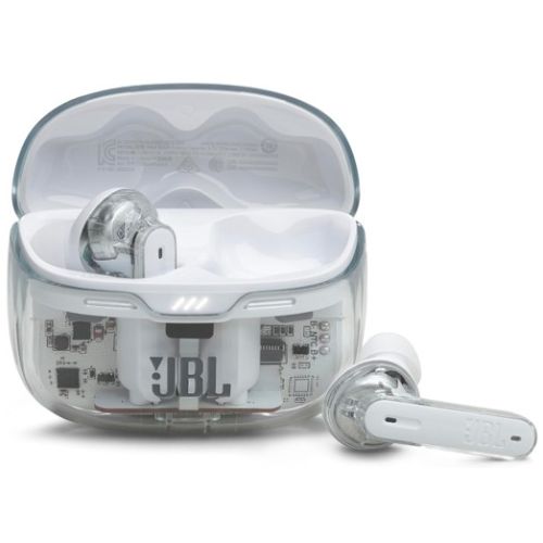 JBL Tune Beam True Wireless Noise Cancelling Earbuds, Ghost White