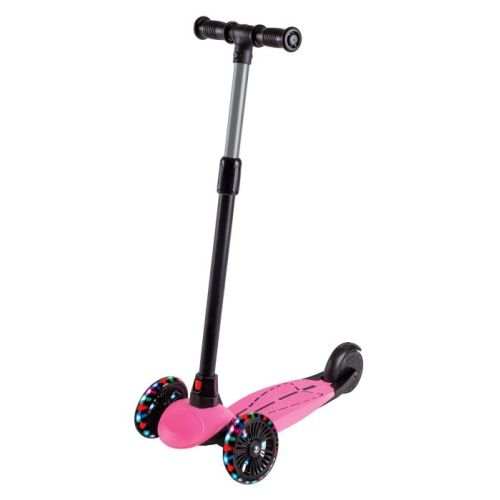 Megastar Coolwheels Dragon 3 Wheels Kick Scooter With LED Light For Age 3-5 Years Kids - Pink (UAE Delivery Only)