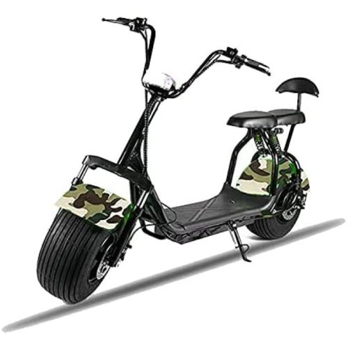 Megastar Coco City Harley 60 V Electric Fat Tyre Scooter - Army Green (UAE Delivery Only)