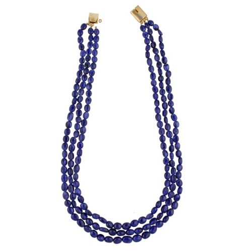 Sri Jagdamba Pearls Blue Sapphire Necklace Sets - JPJAN-20-301
