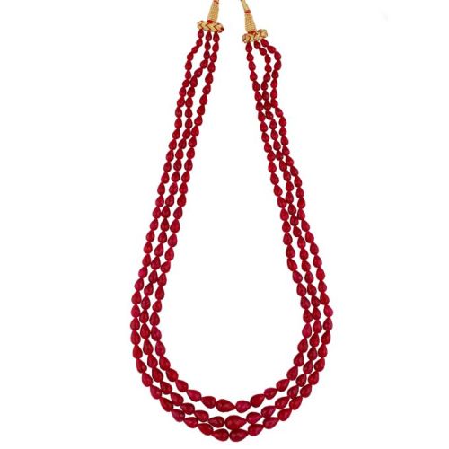 Sri Jagdamba Pearls Ruby Necklace Sets - JPJAN-20-310