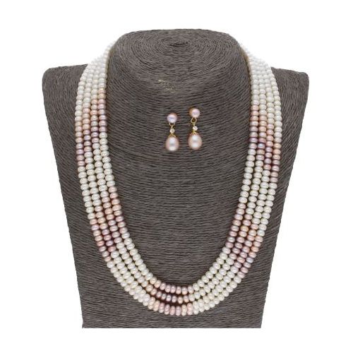 Sri Jagdamba Pearls 4 STringmulti Color Pearl Set - JPJUN-20-148