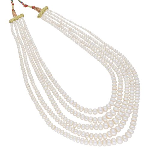 Sri Jagdamba Pearls 5 String Pearl Set - JPJUN-20-179