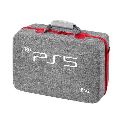 Sony PS5 Host Nylon Bag Waterproof And Shockproof Hard Storage Bag Can Be One Shoulder Diagonal Portable Protective Ps5 Console  Handbag Dual Controller And Accessories Gray