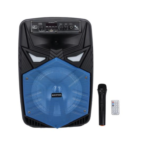 Krypton Rechargeable Portable Speaker with Mic & Remote-(Black)-(KNMS5395)