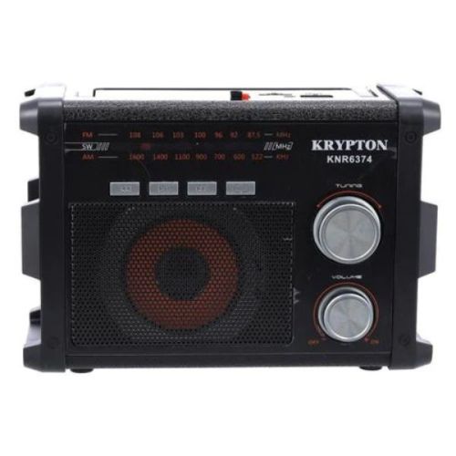Krypton Portable Rechargeable Multifunction Radio - Black, (KNR6374)