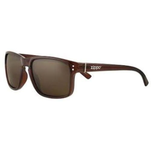 Zippo OB78-02 Square Shape Sunglasses With Polarized Lense For Unisex, 52 mm Size, Dark Brown - 267000586