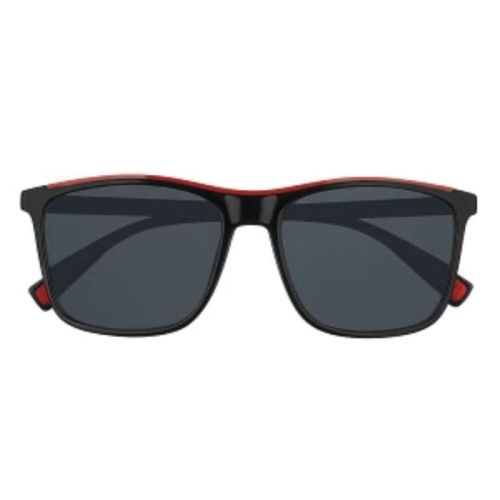 Zippo OB94-03 Square Shape Sunglasses For Unisex, 56 mm Size, Black & Red - 267000595