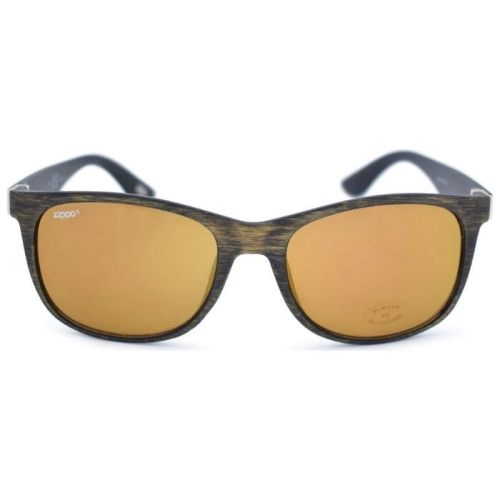 Zippo OB57-01 Square Shape Sunglasses For Unisex, 55 mm Size, Brown - 267000343