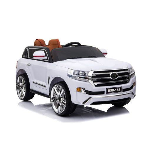 Megastar Ride On Platinum 12 V Toyota Land Cruiser Style  - White (UAE Delivery Only)