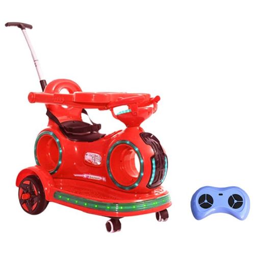Megastar Ride On 6V Flying Saucer Car With Pull Handle & Dish Pad¬†- Red (UAE Delivery Only)