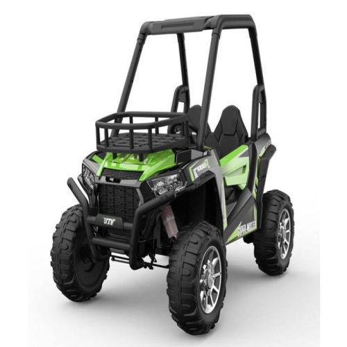 Megastar 12 V Double Seater Quadzilla Crawler Buggy For Big Kids With Leather Seats - Green (UAE Delivery Only)
