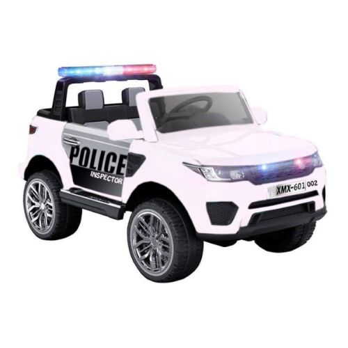 Megastar Ride On 12 V Official Police Bureau Rangers Jeep - White (UAE Delivery Only)