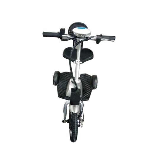 Megastar Megawheels 36V Electric Foldable 3 Wheels Mobility Tri Wheels Scooter With Backrest, Silver - 335TR-SIL (UAE Delivery Only)