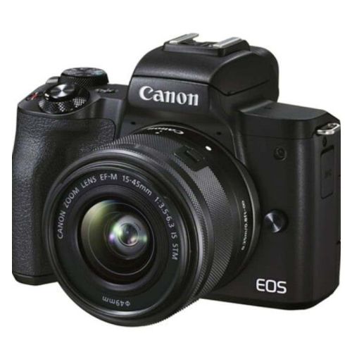 Canon EOS M50 Mark II Mirrorless Camera with 15-45mm Lens, Black