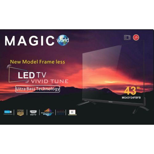 Magic World 43 Inch Frameless LED TV-(MG43Y24FBFB)
