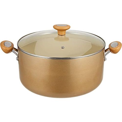 Meyer Non-Stick Covered Stockpot with Cushion Surface and Lid, 10 Ltr, 30 cm, Beige, MY16868