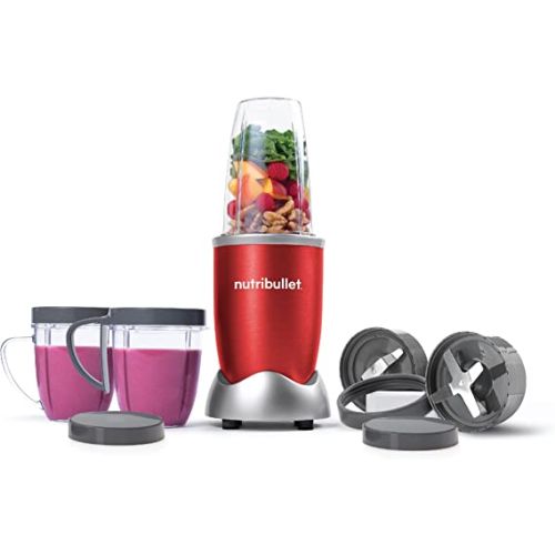 Nutribullet 12 Piece Set Multi Function HighSpeed Blender Mixer System With Nutrient Extractor Smoothie Maker Red 600 Watts - NBR-1212R