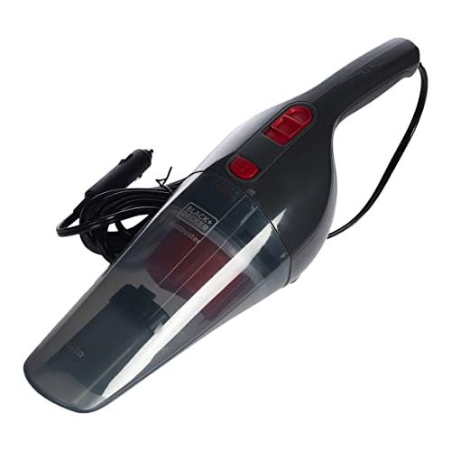 Black+Decker 12V DC Auto Dustbuster Handheld Car Vacuum with 6 Pieces Accessories for Car, Red/Grey, NV1210AV