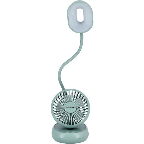 Olsenmark 2 in 1 LED Desk Lamp with Mini Fan, Flexible Neck-(Multicolor)-(OMF1827)
