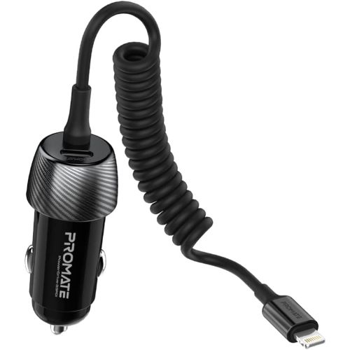 Promate Car Charger with Cable, PowerDrive-33PDI