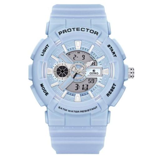 Astro Kids J9302 Movement Watch, Analog-Digital Display and Polyurethane Strap - A23818-PPLL, Light Blue