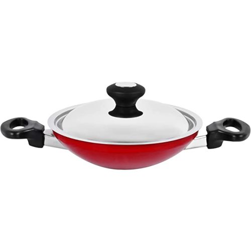 Prestige Appachatti with Stainless Steel Lid, 20 cm, Red, PR15852
