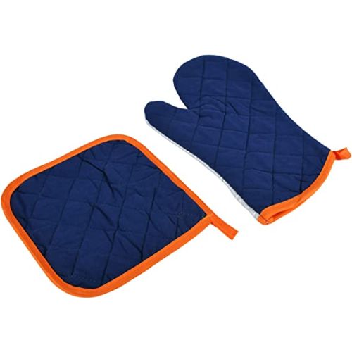 Prestige Oven Glove and Pot Hholder Set with Insulated Surfaces, Blue, PR496