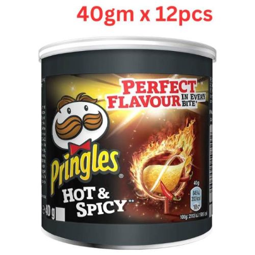 Pringles 12 X 40 Gm Hot And Spicy (UAE Delivery Only)